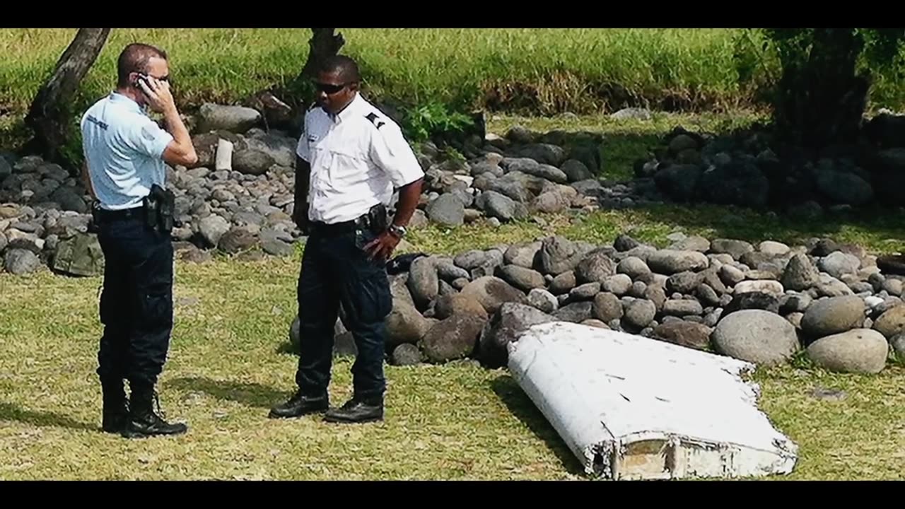 They found a piece of flight MH370 washed up onto the sho...