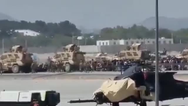 Footage presumably from British forces in Afghanistan.