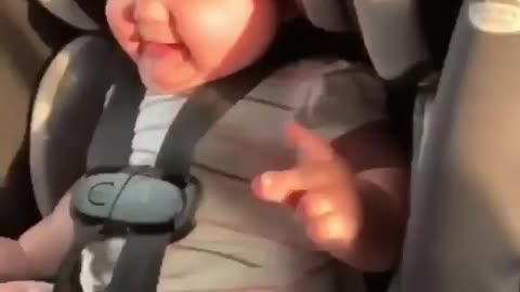 baby dancing and happy