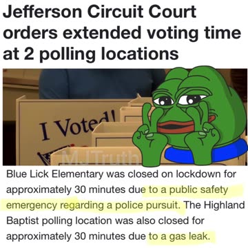 Kentucky had a “police pursuit” and a “gas leak” that affected access to Voting Precinct's