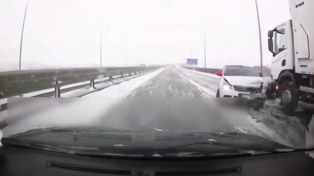 car lost control in snow