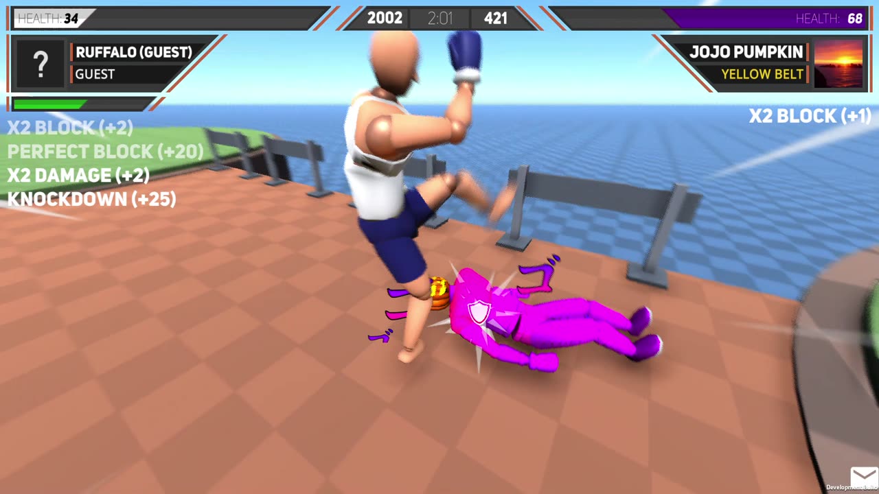 Drunken Wrestlers 2 - gameplay Unity Kickboxing Sports Fighting game Ragdoll