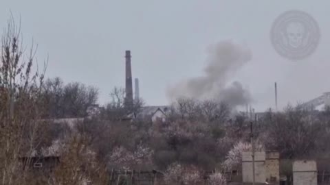 Avozstal plant smoking Mariupol, Ukraine