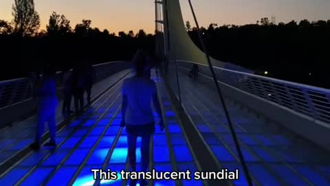 This translucent sundial bridge is one of California