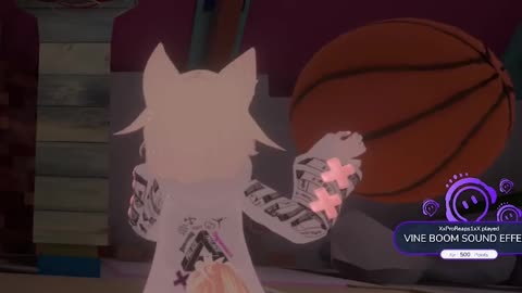 Vtuber sinks massive half court basketball shot