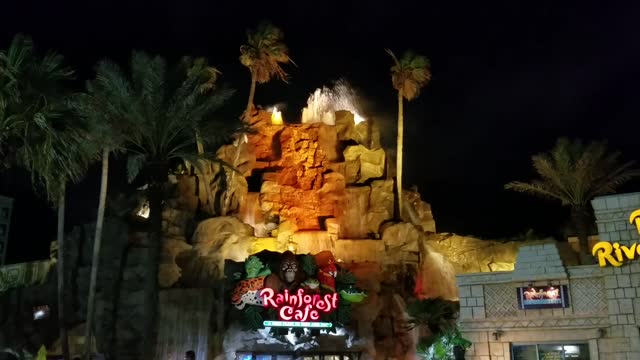 Rainforest Cafe Galveston Volcano Eruption