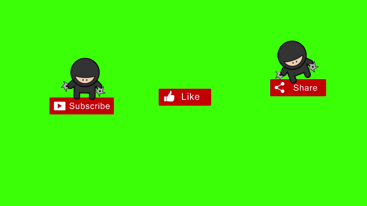 Video Subscriber Click Here Animation Green Screen