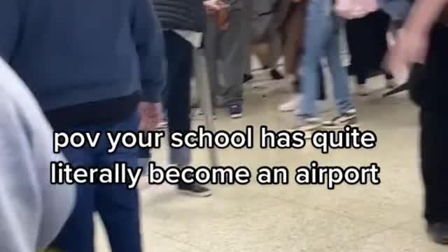 pov your school has quite literally become an airport