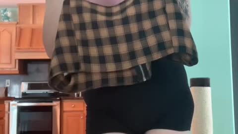 Trying on clothes after losing 124 pounds