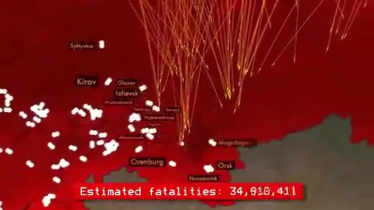 Simulación de un ataque nuclear por parte de la OTAN a Rusia