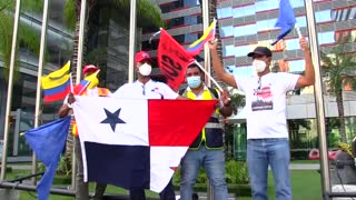 Manifestantes en Panamá piden a Duque "parar la masacre" en Colombia