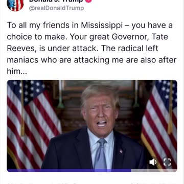 Mississippi - Vote For Tate Reeves - He Has My TOTAL Endorsement