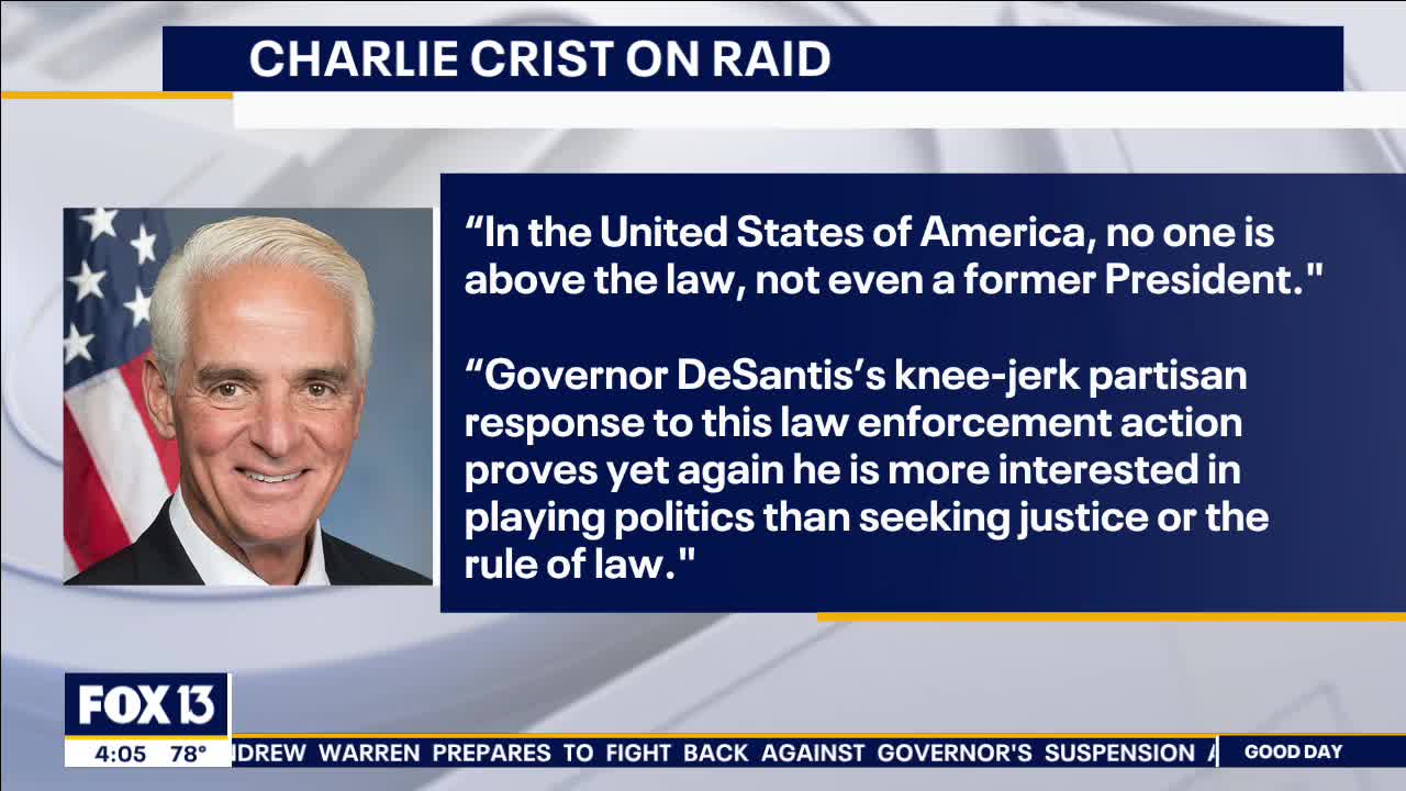 DeSantis, Rubio, Fried, Crist: How Florida leaders are reacting to Mar-a-Lago raid