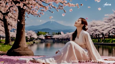 🎸 Guitar & Song Under Cherry Blossoms 🌸 | Relax, Study, Destress, & Unwind from Work & Life 💆‍♂️🎶