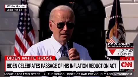 FOX News & CNN Alert INTERRUPT Biden during Inflation Reduction Act CELEBRATION (09/13/22)