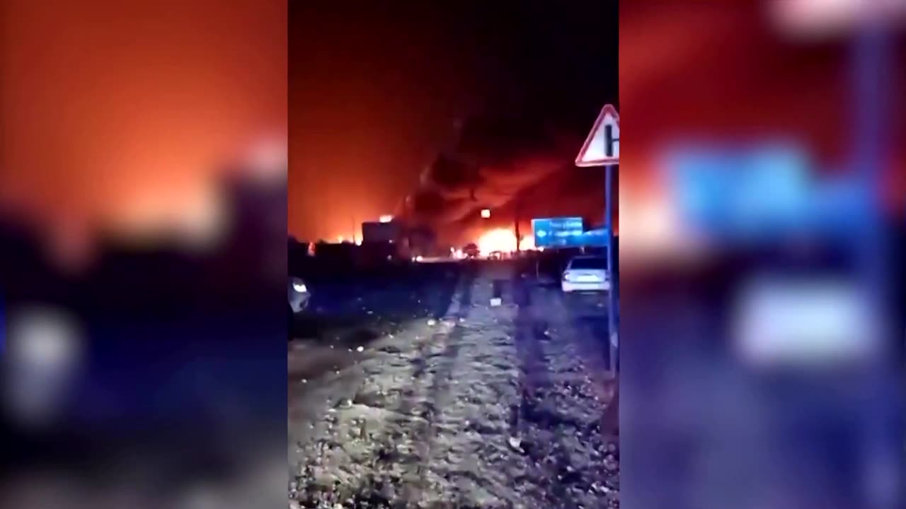 Video shows fire, explosions at Russian gas station