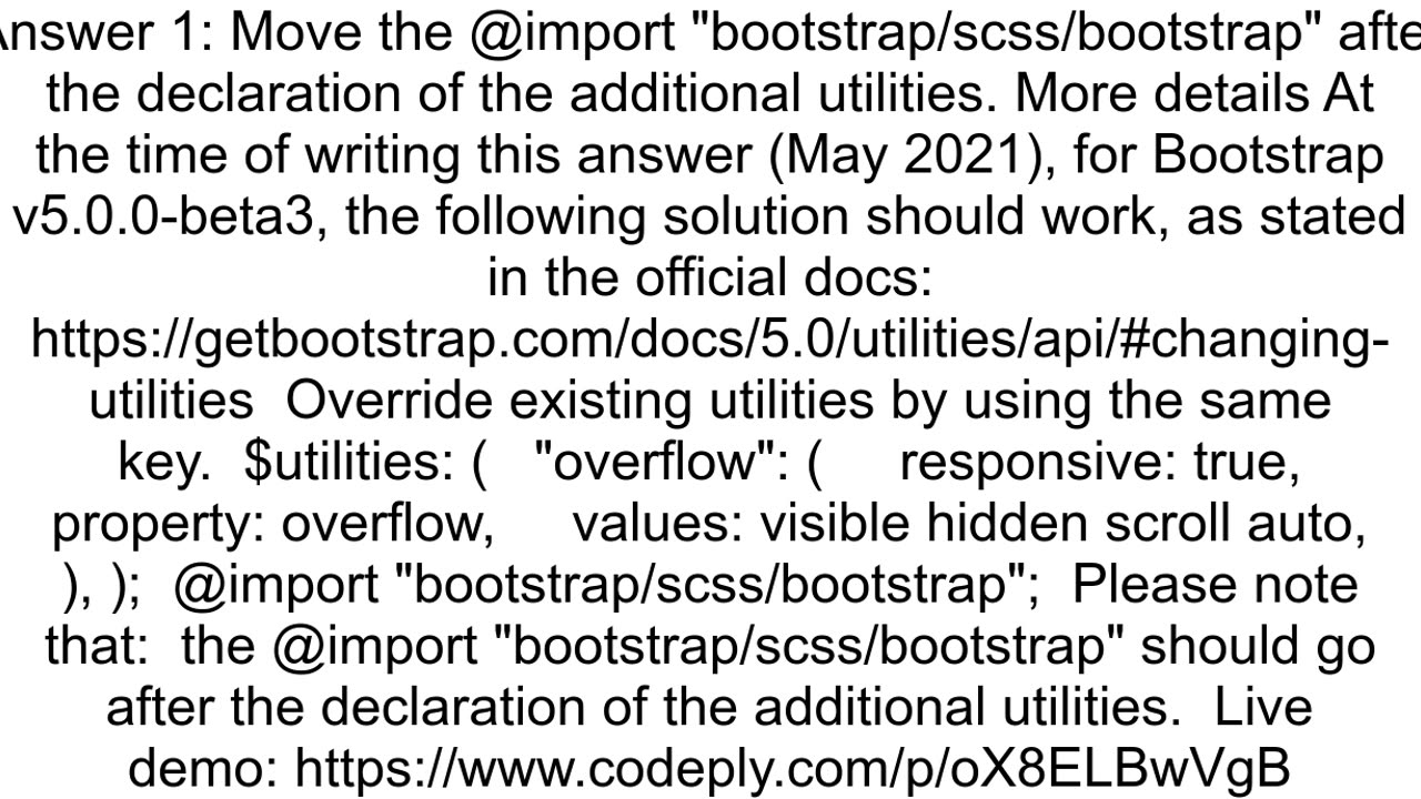 Cannot override Bootstrap 5 utilities