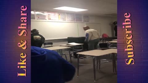 Teacher and students get into a fight in a Dallas middle school and throw chairs at each other