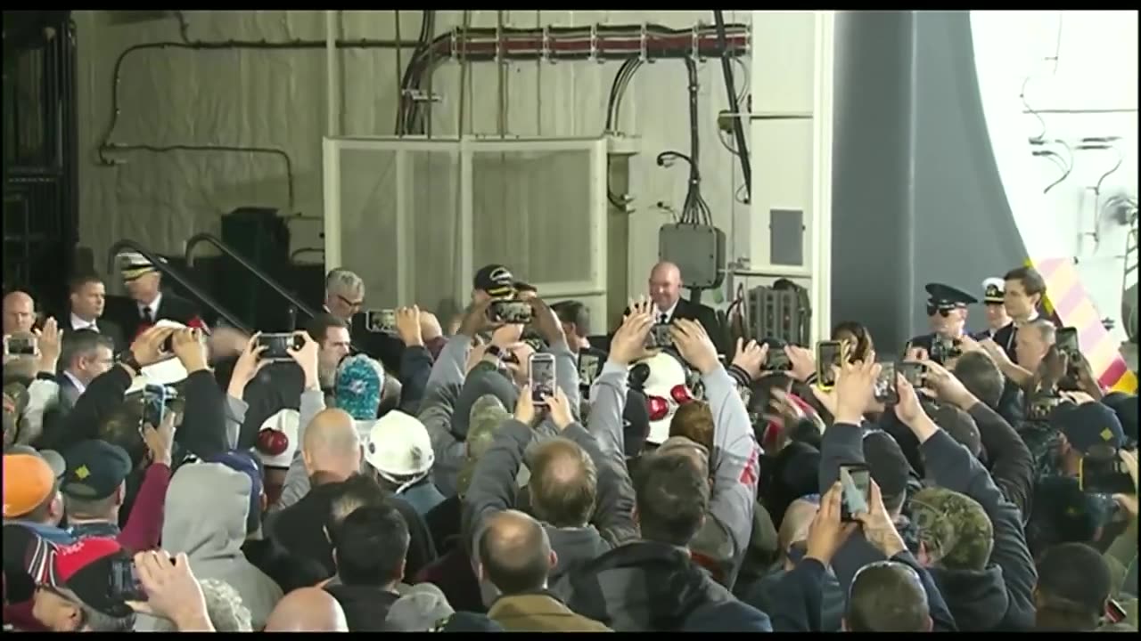 Trump Speaks at Future USS Gerald R. Ford