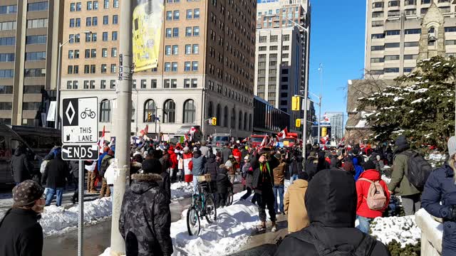 Otttawa Freedom Truckers Protest Feb 19 2022