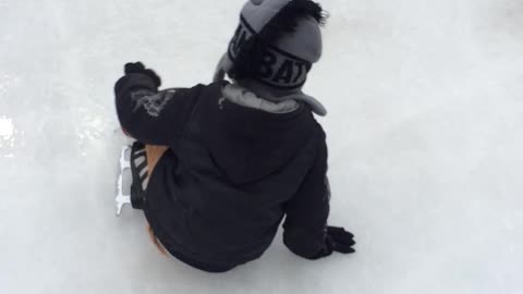 Little Boy Falls Repeatedly In Worst Ice Skating Performance Ever