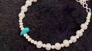 GN-20241101-02 Simple beautiful pearl bracelet and natural turquoise hot selling simple and generous