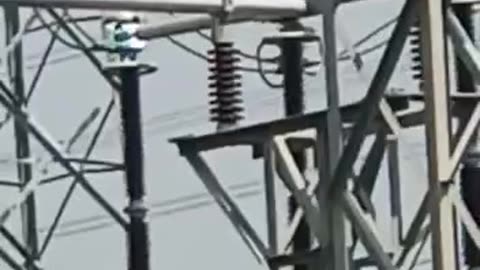 220 KV isolator disconnector switch damage