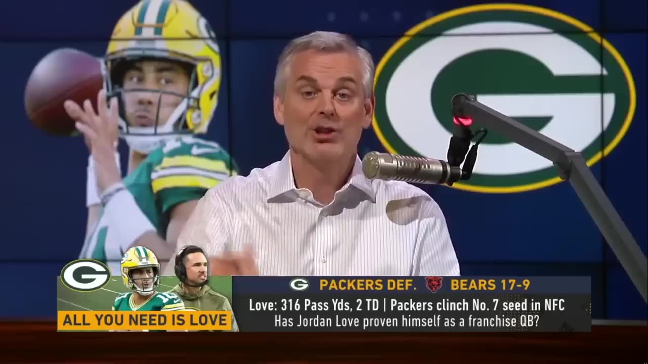 Jordan Love Packers Franchise QB | NFL | Colin Cowherd | Green Bay Packers