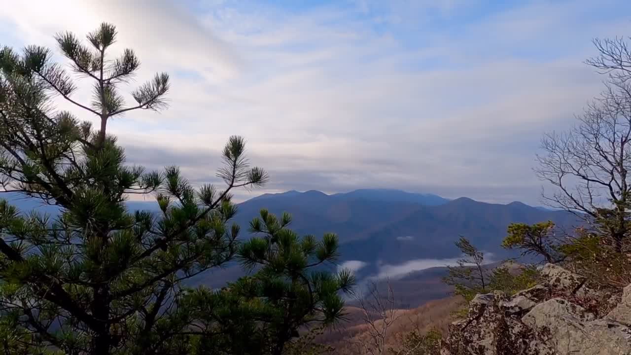 Clouds forming on the Blue Ridge Mountains