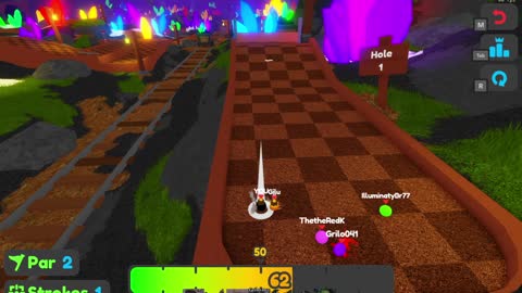 Jogando Golf no Roblox