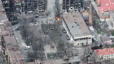 Azov guiding artillery onto Russian vehicles