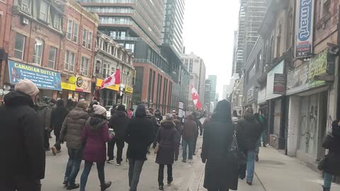 Toronto freedom march footage, January 8, 2022