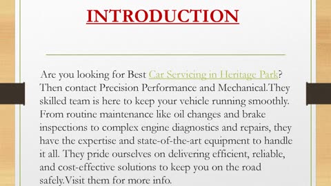 Are you looking for Best Car Servicing in Heritage Park?