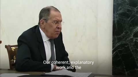 Russia’s foreign minister advises Putin to continue talking to west