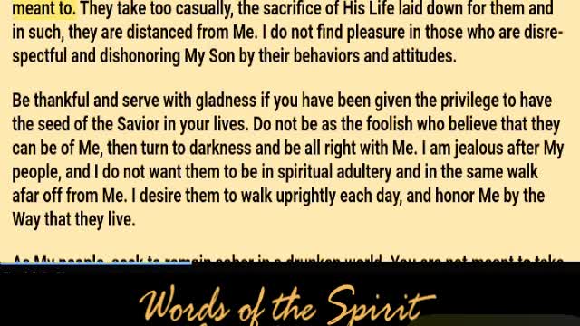 Words of the Spirit. Aug 10 2022