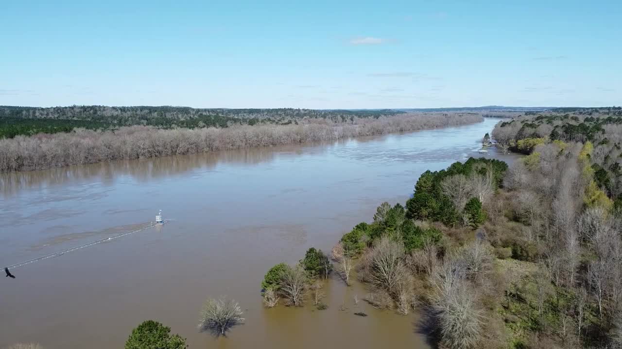 Claiborne Lock and Dam. Flood 2-27-2020