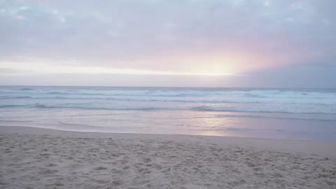 Beach during sunset