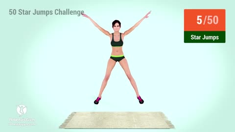 50 STAR JUMPS CHALLENGE ( Legs + Fat Burner Exercise )