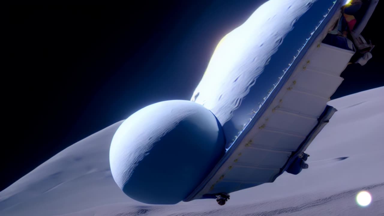 AI Artificial Intelligence created Space Craft on Moon