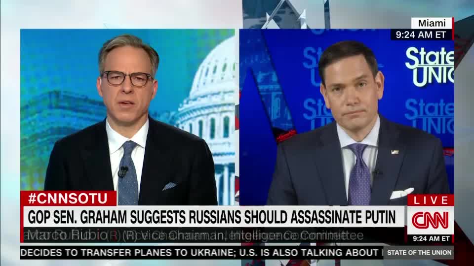 Senator Rubio Joins CNN's State of the Union to Discuss the Latest on Russia's Invasion of Ukraine
