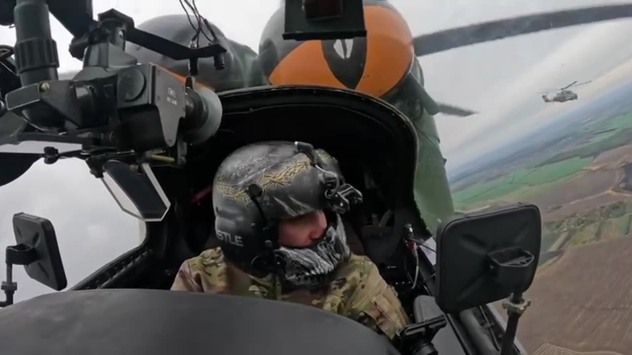 Footage from A Ukrainian Mi-24 Helicopter Pilots