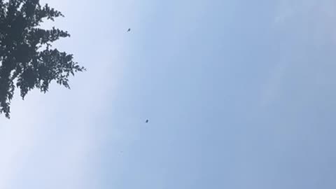 Fighter jet formation over Portland Oregon