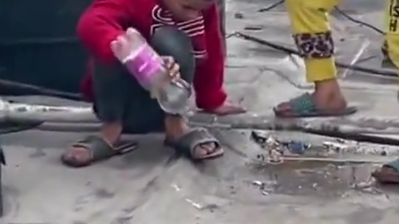 Children desperately search for drinking water, only to be met with disappointment