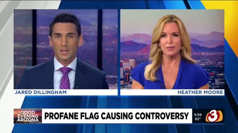 Homeowners expressing "political free speech" by putting up disrespectful Biden-Harris flags