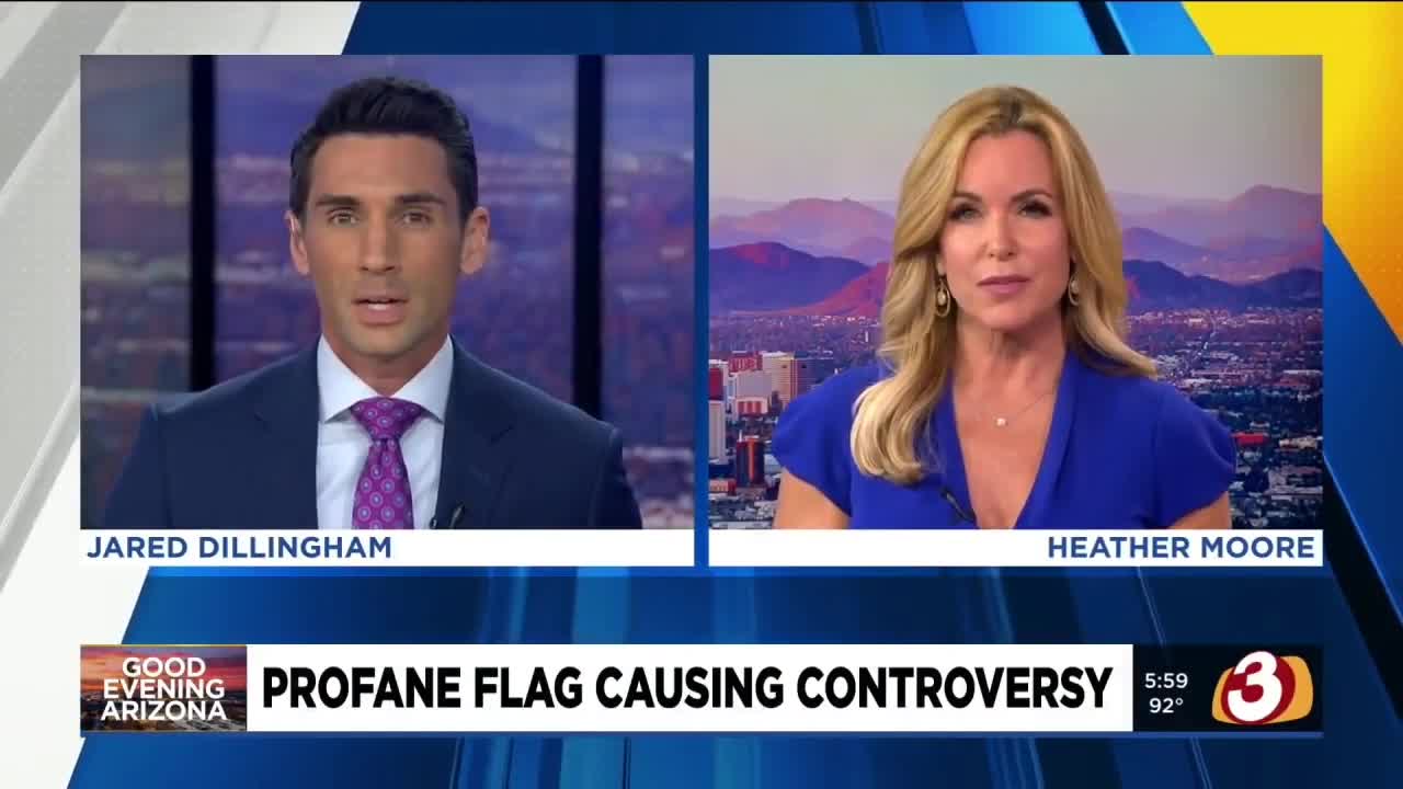 Homeowners expressing "political free speech" by putting up disrespectful Biden-Harris flags
