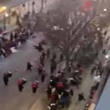 Warning Disturbing Footage: Red SUV Plows into Crowd