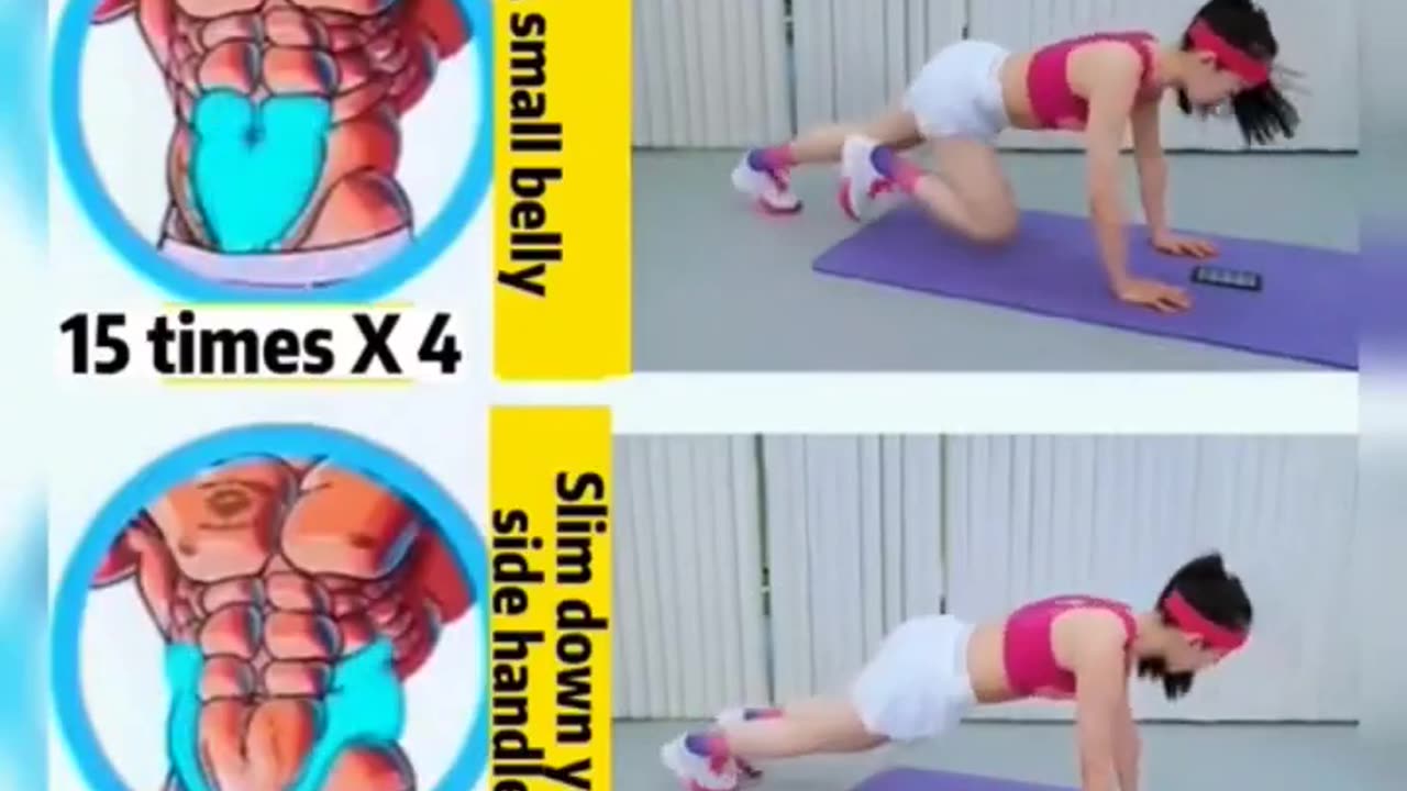 Abs workout at home & Reduce Bellyfat without equipment #workout #Abs