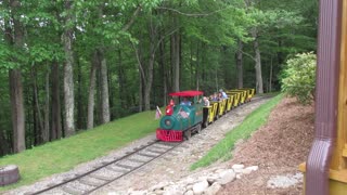 Tweetsie Mouse Mine Train Creeping Into The Station