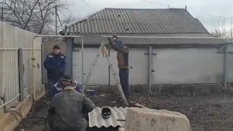 In the city of Alexandrovsk, the ENTIRE gas pipeline was bombed