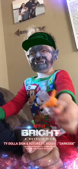 Adorable 2 year old tries to be scary.